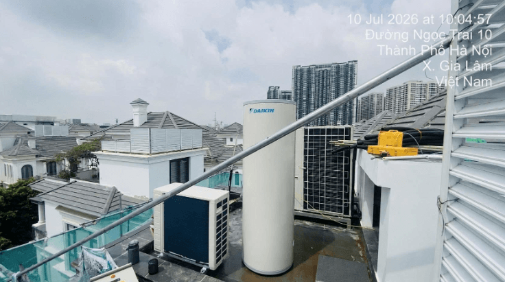 Nước nóng tổng Daikin – Công trình tại Gia Lâm, Hà Nội