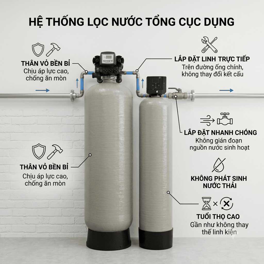 Thân vỏ bền bỉ, lắp đặt linh hoạt