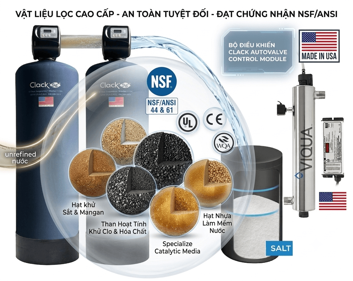 Vật liệu lọc cao cấp đạt chứng nhận quốc tế